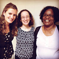 Global Health fellow Kate Westmoreland, MD, with Elizabeth Lowenthal, MD, a CHOP pediatrician who has worked extensively in Botswana, and Seipone Mphele, a psychologist at the University of Botswana.