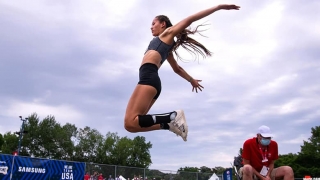 Annie competing at the U.S. Paralympics Track & Field National Championship in Miramar, Florida