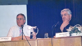 Drs. Duckett and Snyder present at a 1992 conference in Istanbul