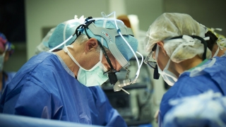 Doctors during fetal surgery