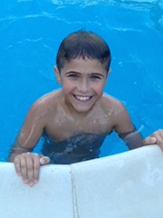 Ryan in the swimming pool