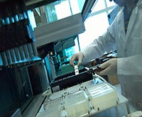 Images of Researcher in the Genomics Lab 