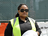 African American female construction worker