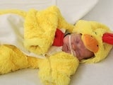 NICU infant in costume