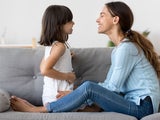 Mother and daughter talking