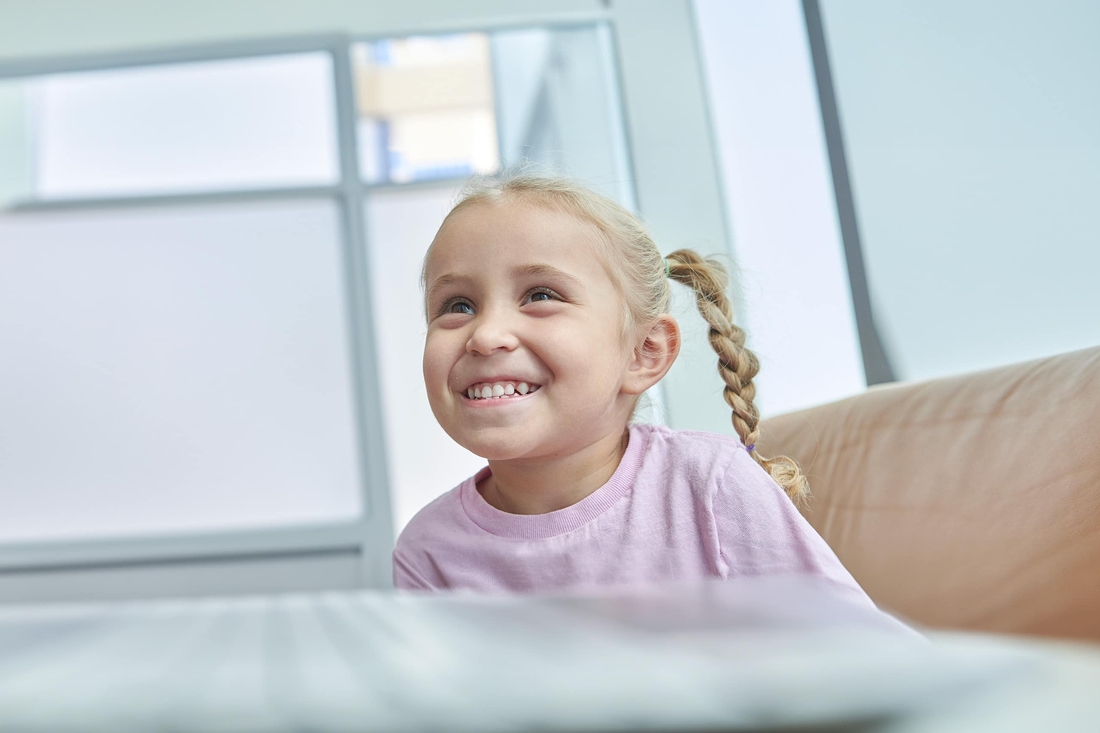 young girl smiling