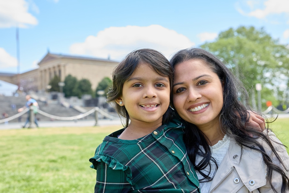 Mother and daughter on the Parkway