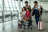 Family at airport