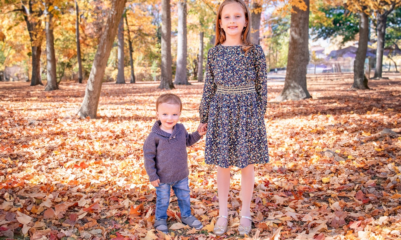 Liam with his big sister, Maggie