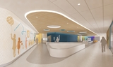 Computer rendering of the interior of the new patient tower