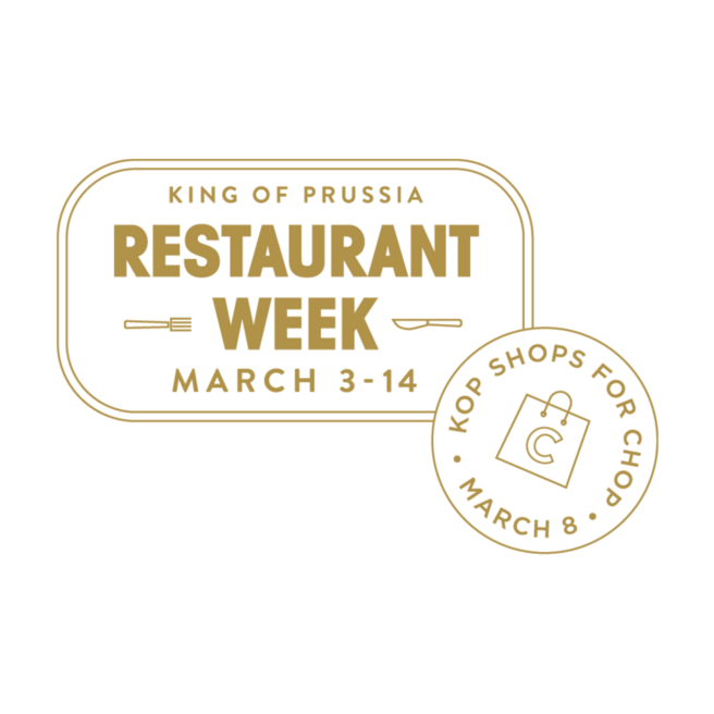 King of Prussia Restaurant Week & Shops for CHOP Logo