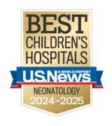 US News & World Report Best Children's Hospitals for Neonatology 2024-2025 badge