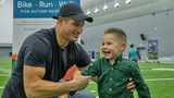 Franco with Eagles TE Brent Celek