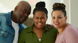 family and teenage cardiac patient smiling