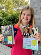 Ava with her books