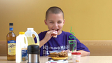 Epilepsy patient Korey eating food