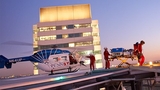 CHOP transport team on hospital roof