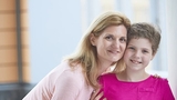 Oncology patient with her mother