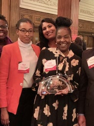 Group of people after receiving awards