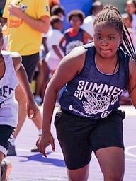 Kids playing basketball