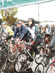 Bicycle Race start for the Eagles Autism Challenge