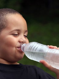 boy with waterbottle