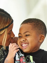 Zion with his Mom