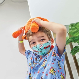 Patient playing with stuffed animal