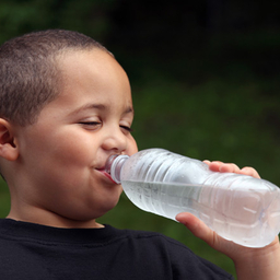 boy with waterbottle