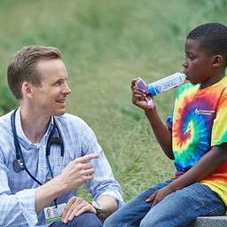 Doctor talking to asthma patient