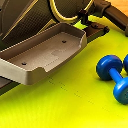 Weights and a workout mat