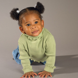 Little girl crawling