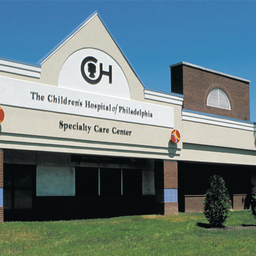 Front entrance of CHOP Specialty Care, Voorhees building