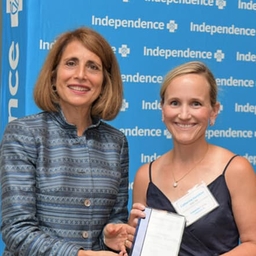 Catherine Hamilton receiving award