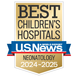 US News & World Report Best Children's Hospitals for Neonatology 2024-2025 badge