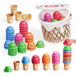 Ice Cream Preschool Learning Activities Counting and Color Sorting Set