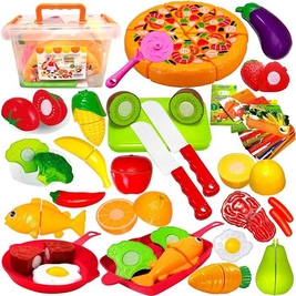 FUNERICA Play Kitchen Cutting Food Toys for Kids