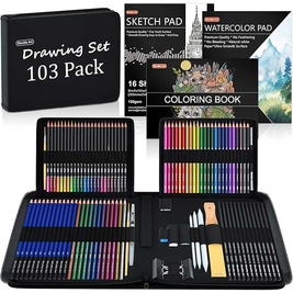 Shuttle Art 103 PCS Drawing Kit, Professional Drawing Supplies with Sketch