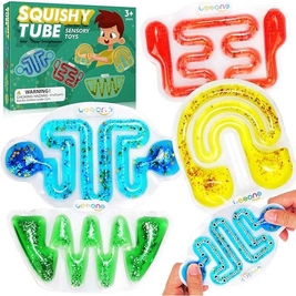 Squishy Sensory Fidget Toys for Kids, Glitter, 4pack