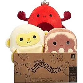 Squishmallows Official Kellytoy 8" Plush Mystery Pack, set of 3