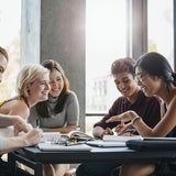 Group of college students